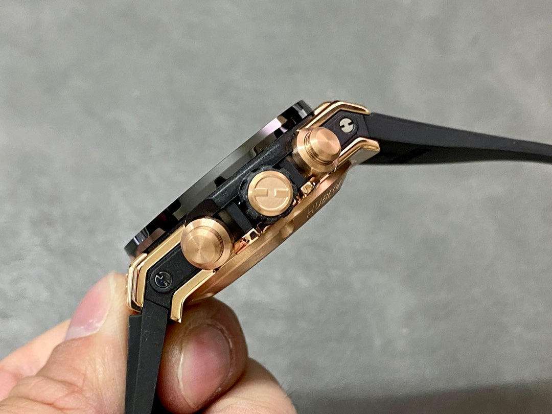 Hublot Big Bang Unico Rose Gold 42mm Watch with Black Ceramic Bezel