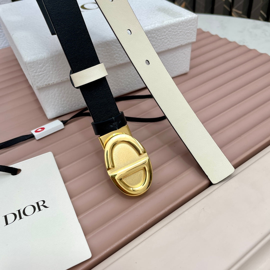 Dior 2026 Montaigne Reversible Belt 2.0cm Smooth Cowhide Leather