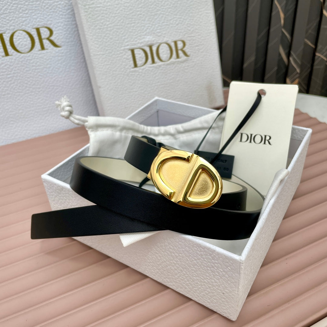 Dior 2026 Montaigne Reversible Belt 2.0cm Smooth Cowhide Leather