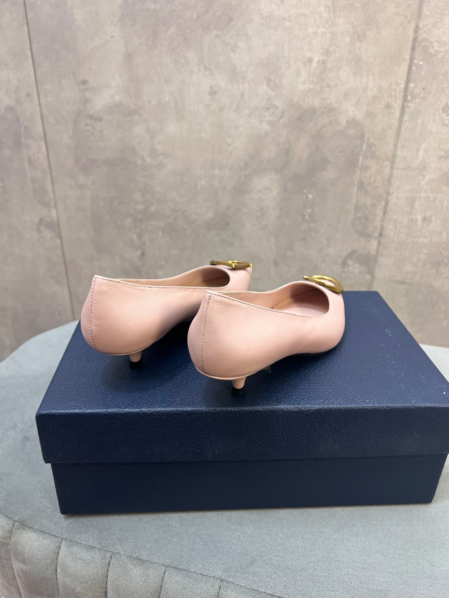 CD 26 High-Heeled 40 Pumps Light Pink Cowhide 594577