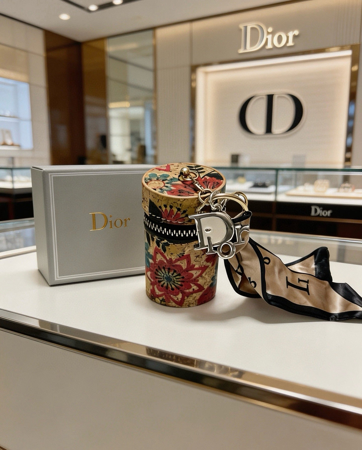 Dior Cylindrical Lipstick Pouch Charm