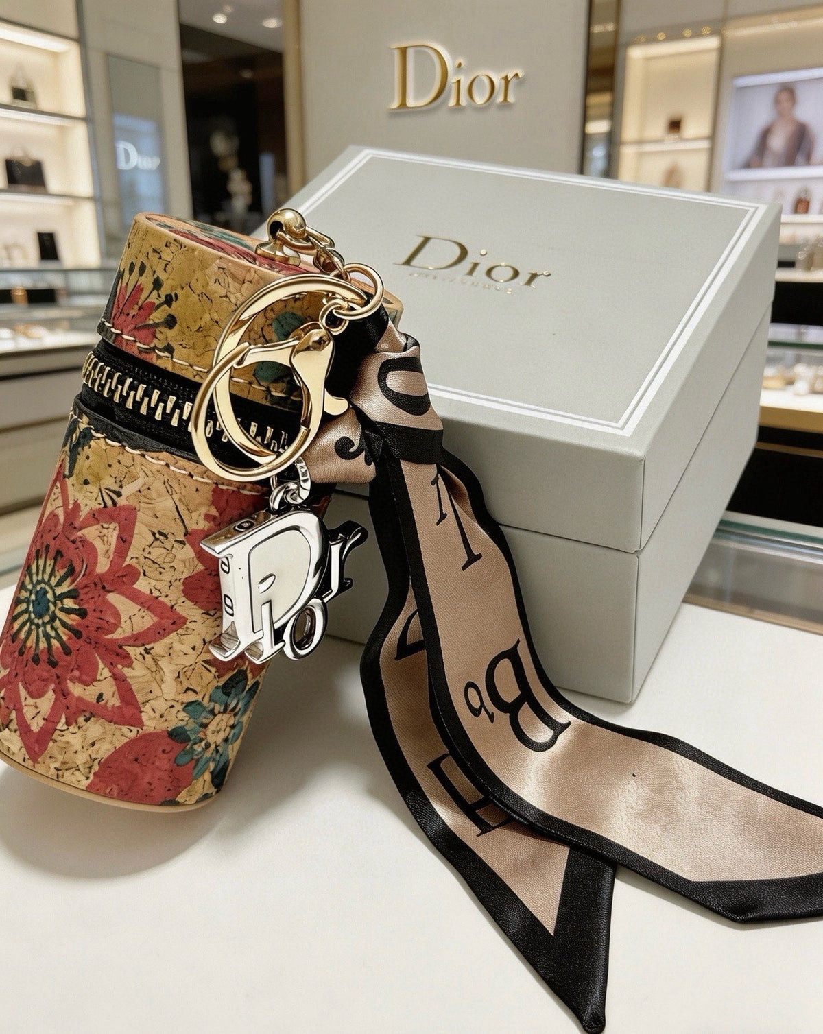 Dior Cylindrical Lipstick Pouch Charm