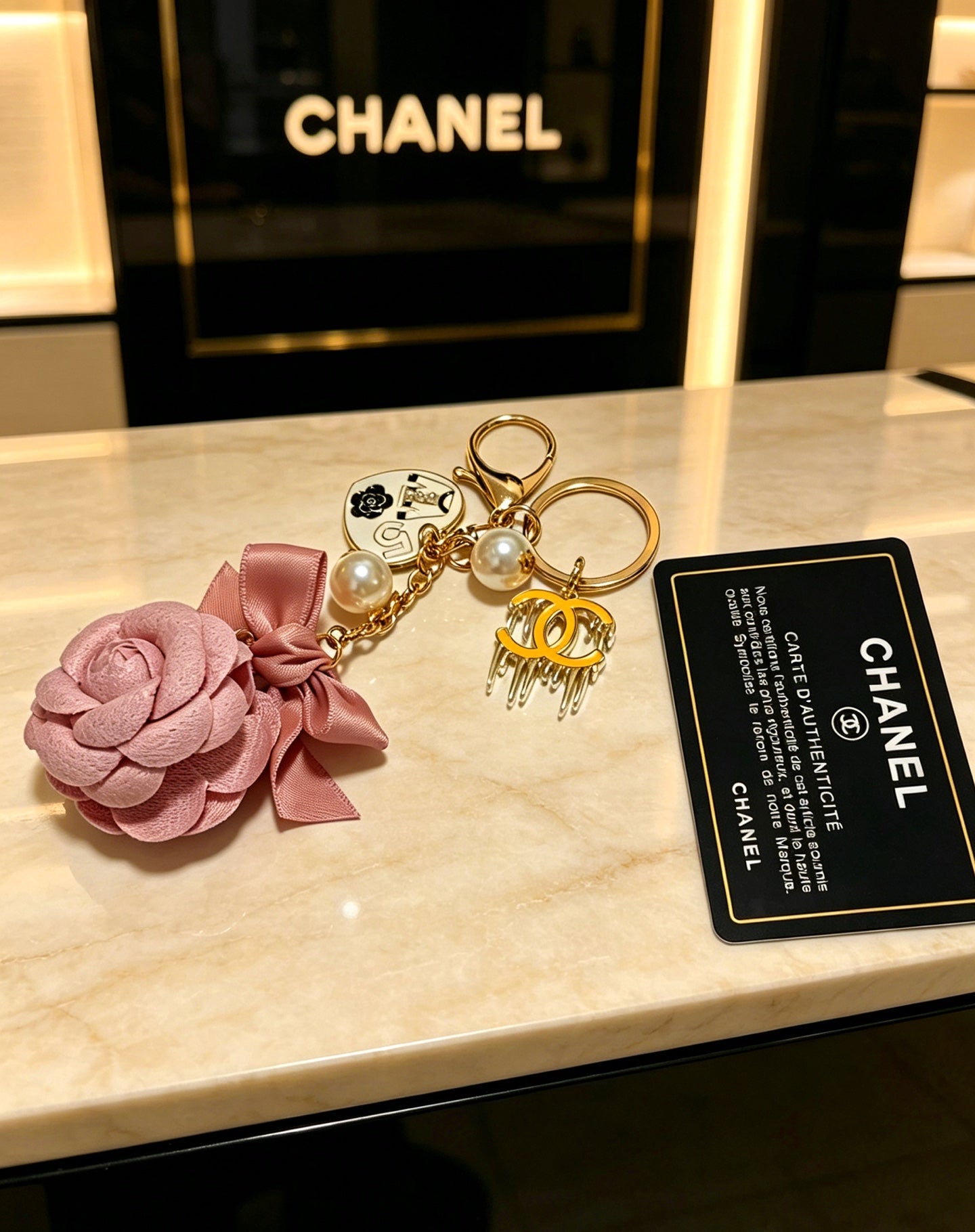 Chanel Camellia Flower Charm