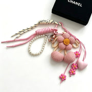 Chanel Knitted Flower Charm