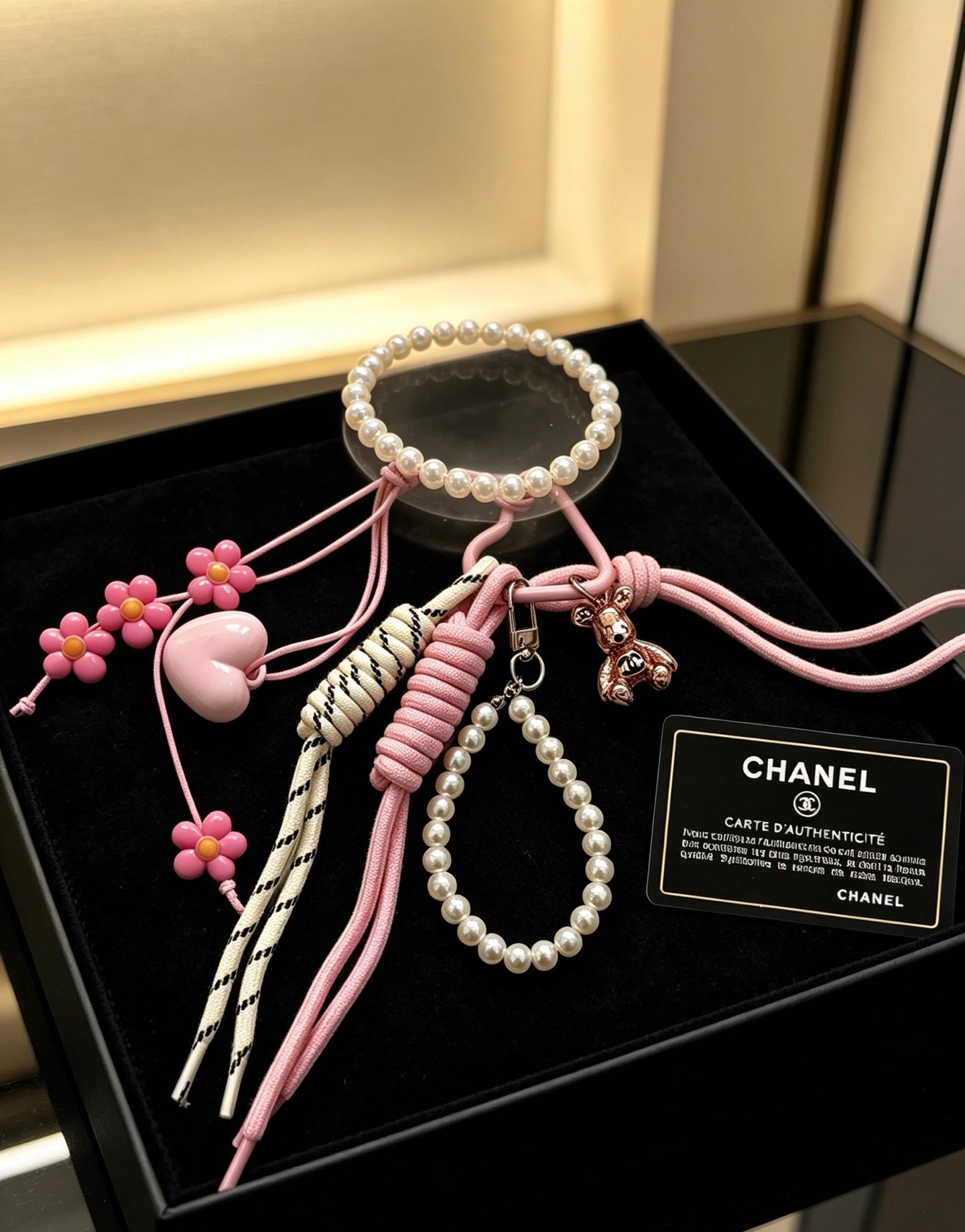 Chanel Knitted Flower Charm