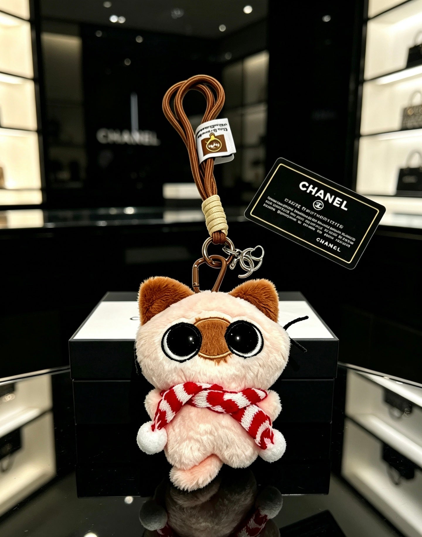 Chanel Plush Cute Cat Charm