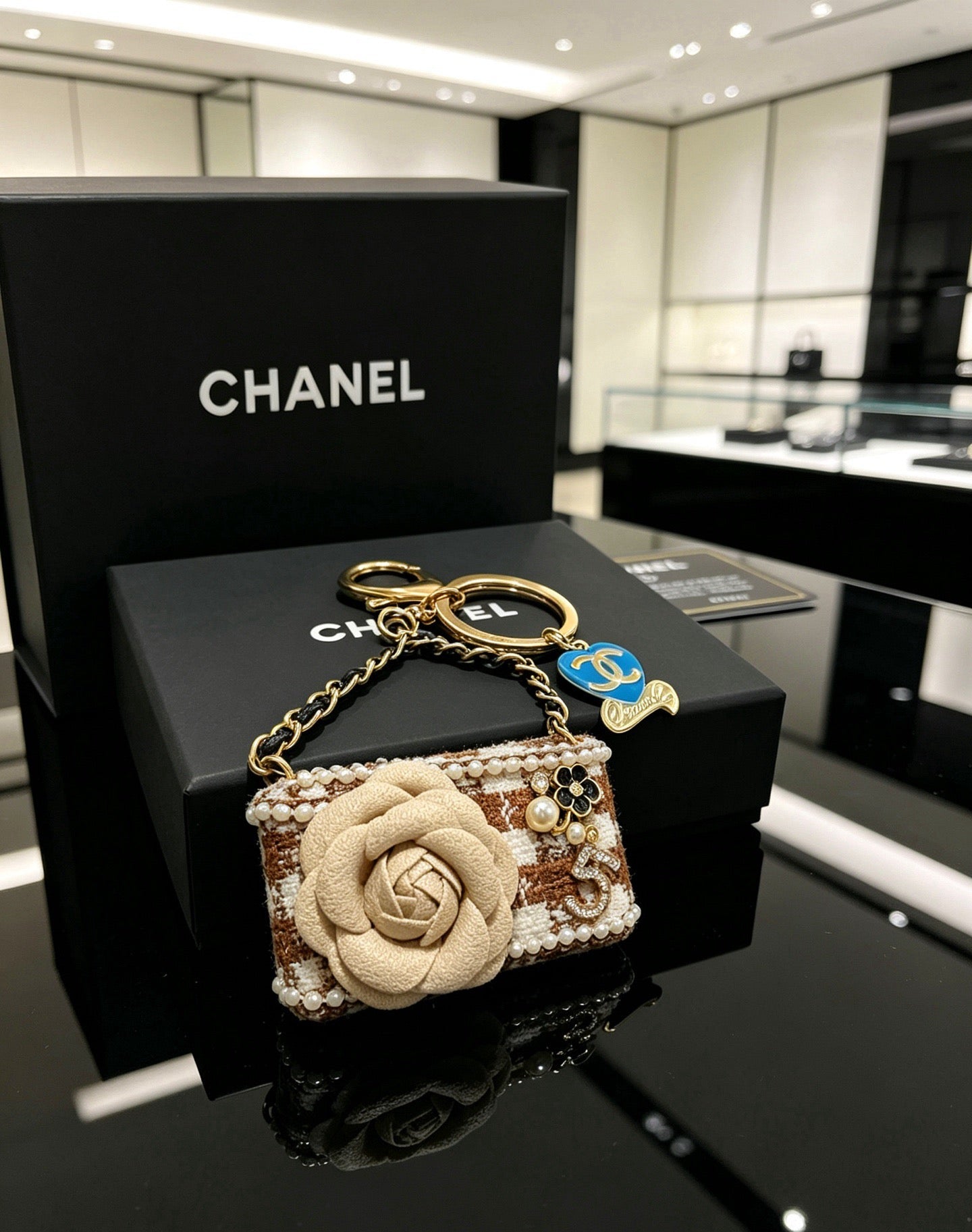 Chanel Flower Mini Bag Charm