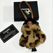 Chanel Bag Charm With Curly-haired Doll
