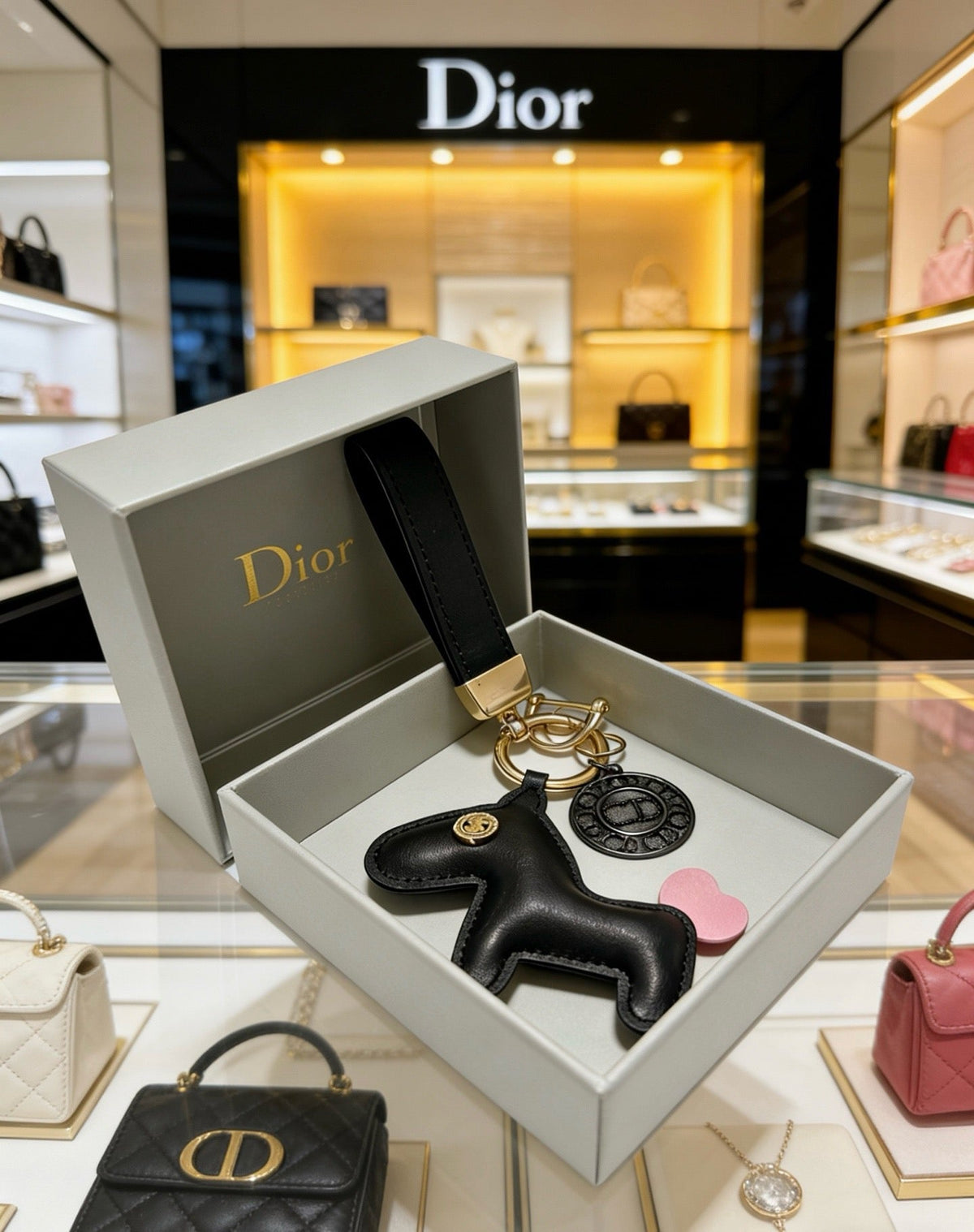 Dior Leather Horse Charm