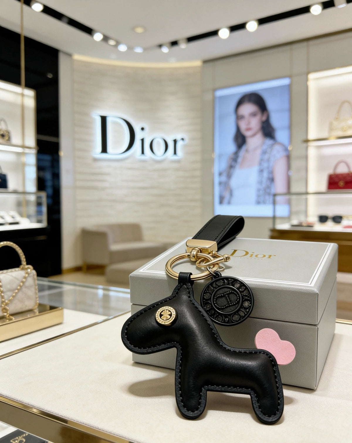 Dior Leather Horse Charm