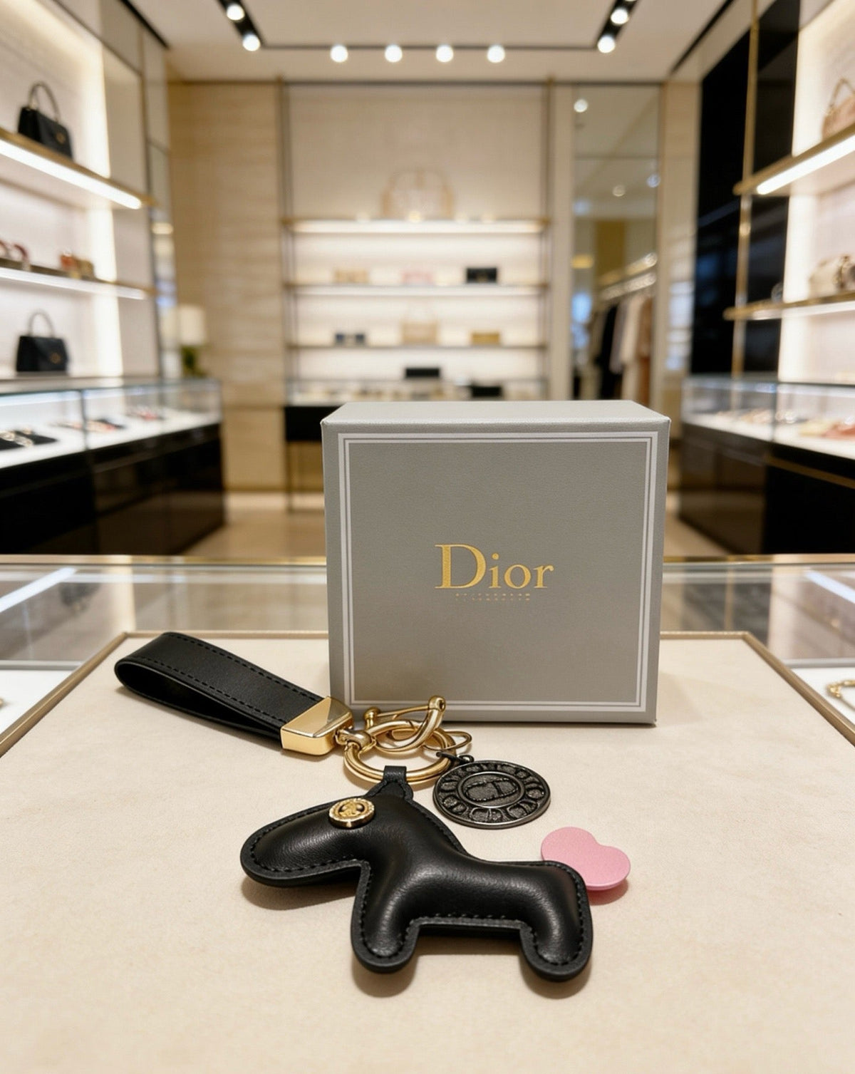 Dior Leather Horse Charm