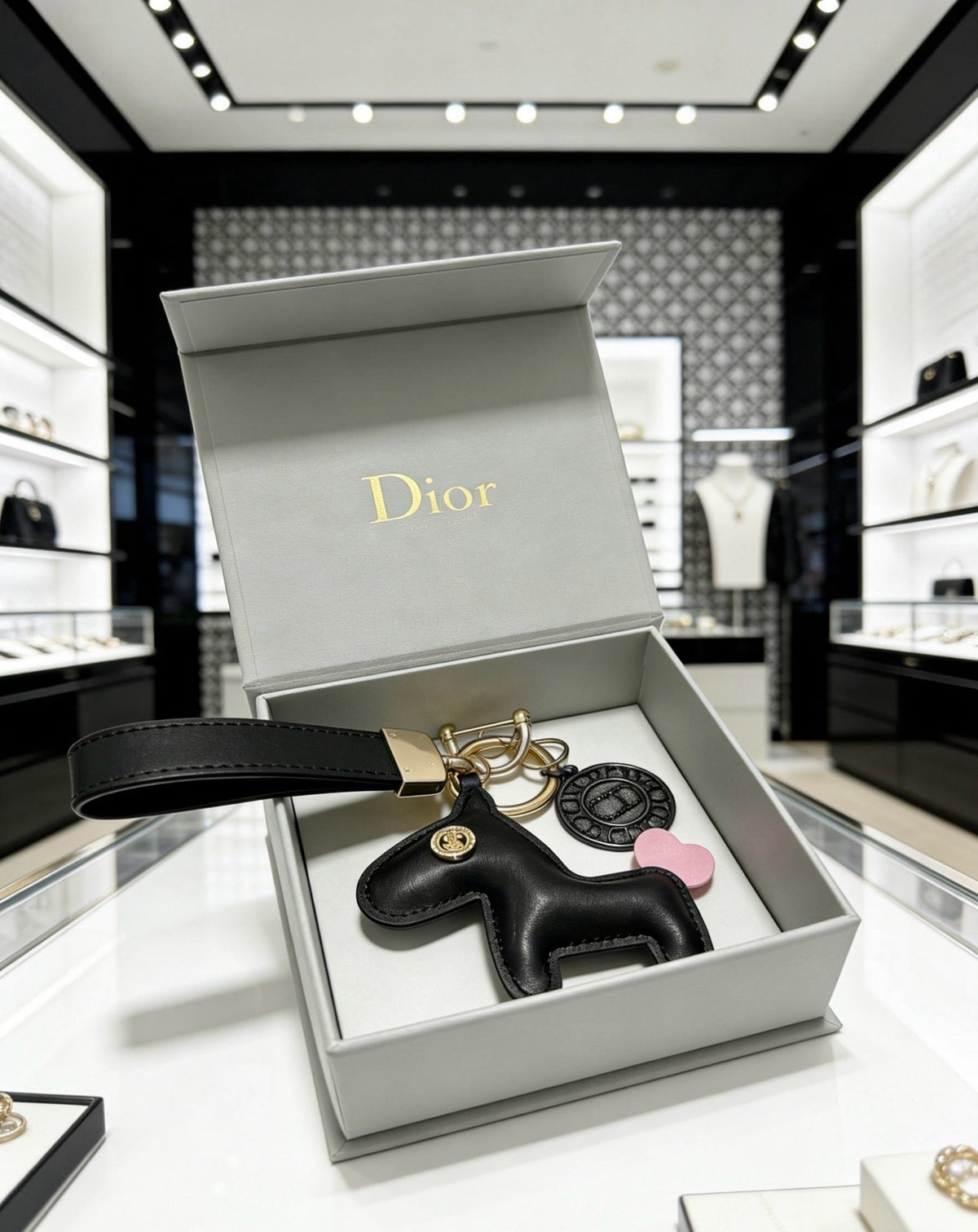 Dior Leather Horse Charm