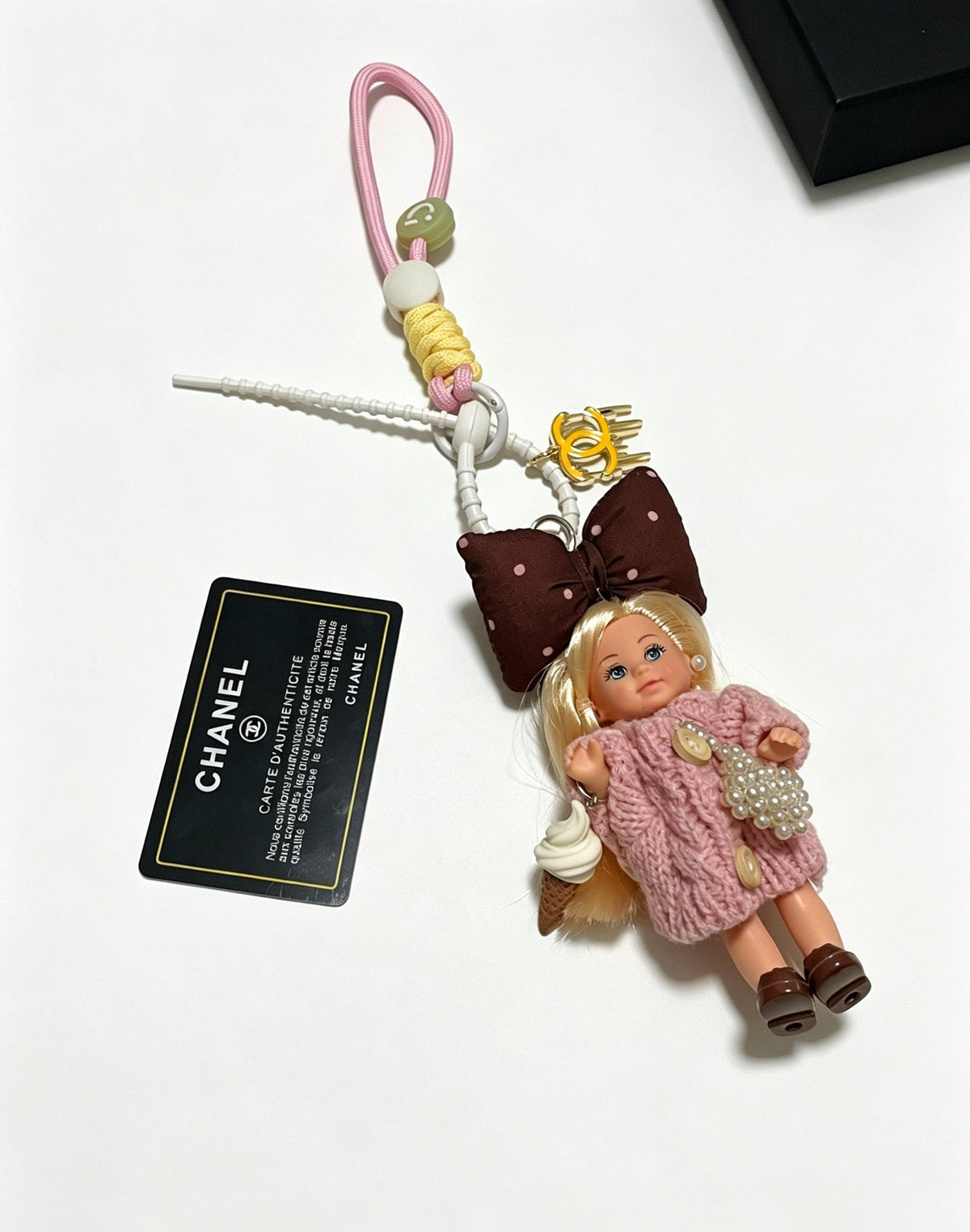 Chanel Pink Sweater Doll Charm