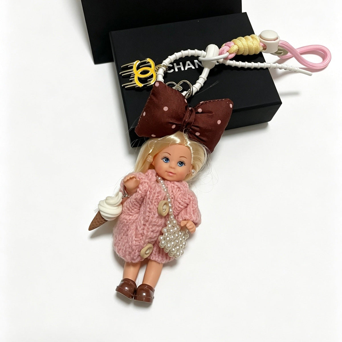 Chanel Pink Sweater Doll Charm