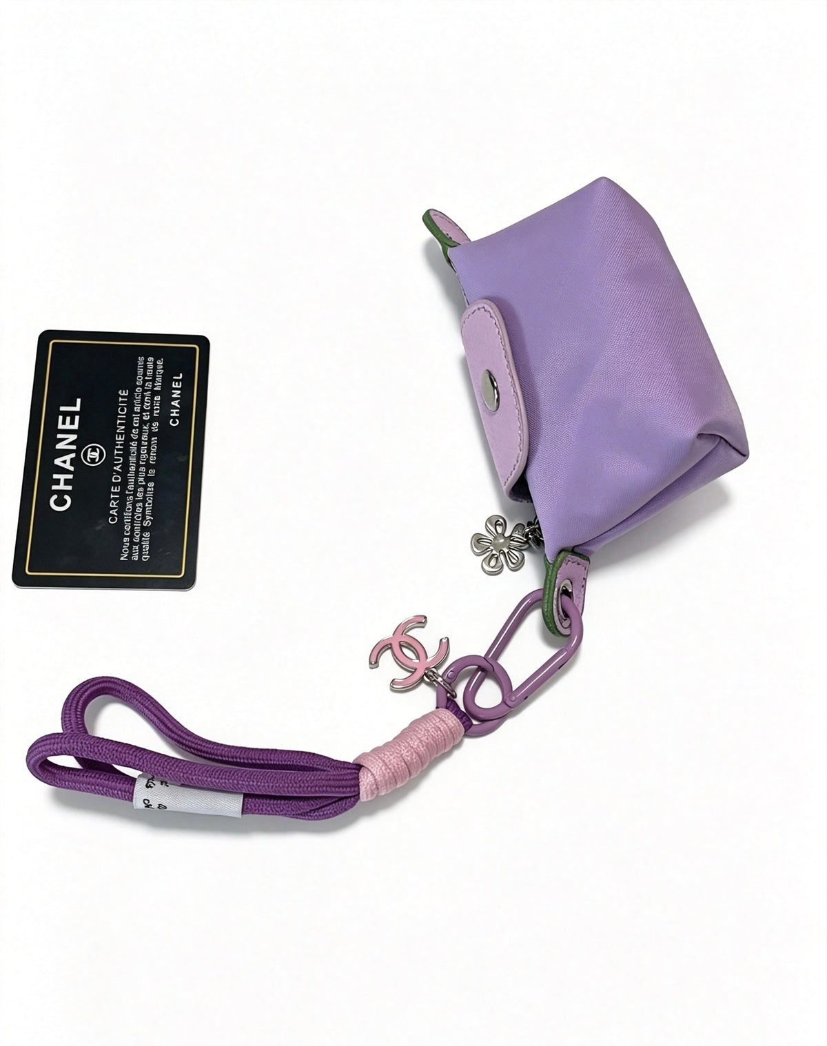 Chanel Purple And Beige Bag Charm