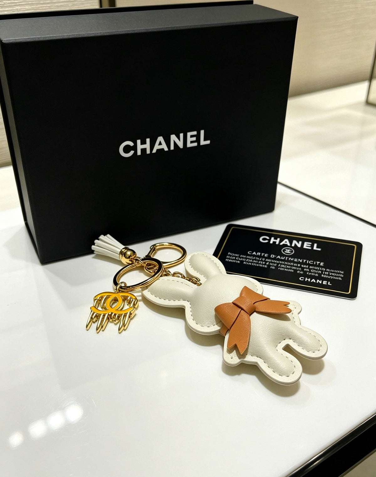 Chanel White Rabbit Charm