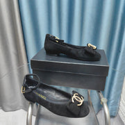 CC Mary Jane Black Bow Suede And Lambskin