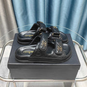 CC 25C Dad Mule Black Grained Calfskin