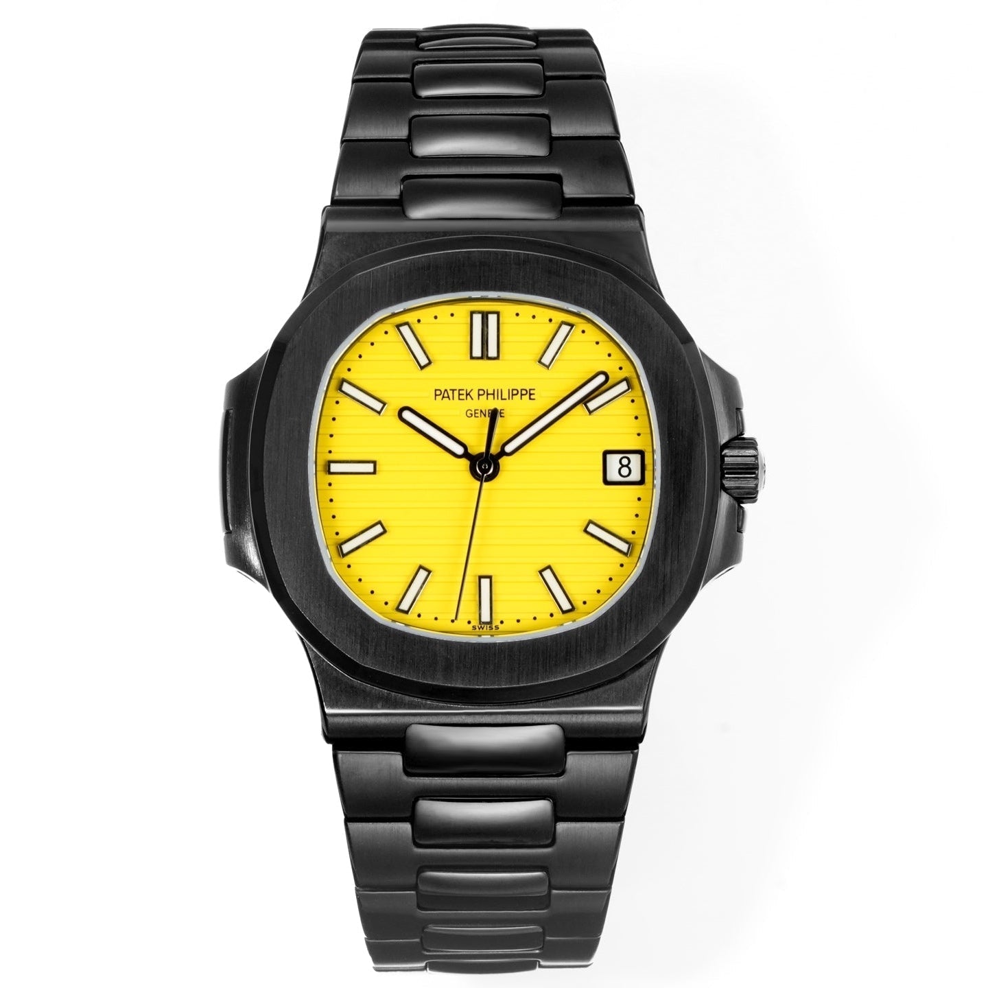 Patek Philippe Nautilus 5711 Yellow Dial Black Case Watch