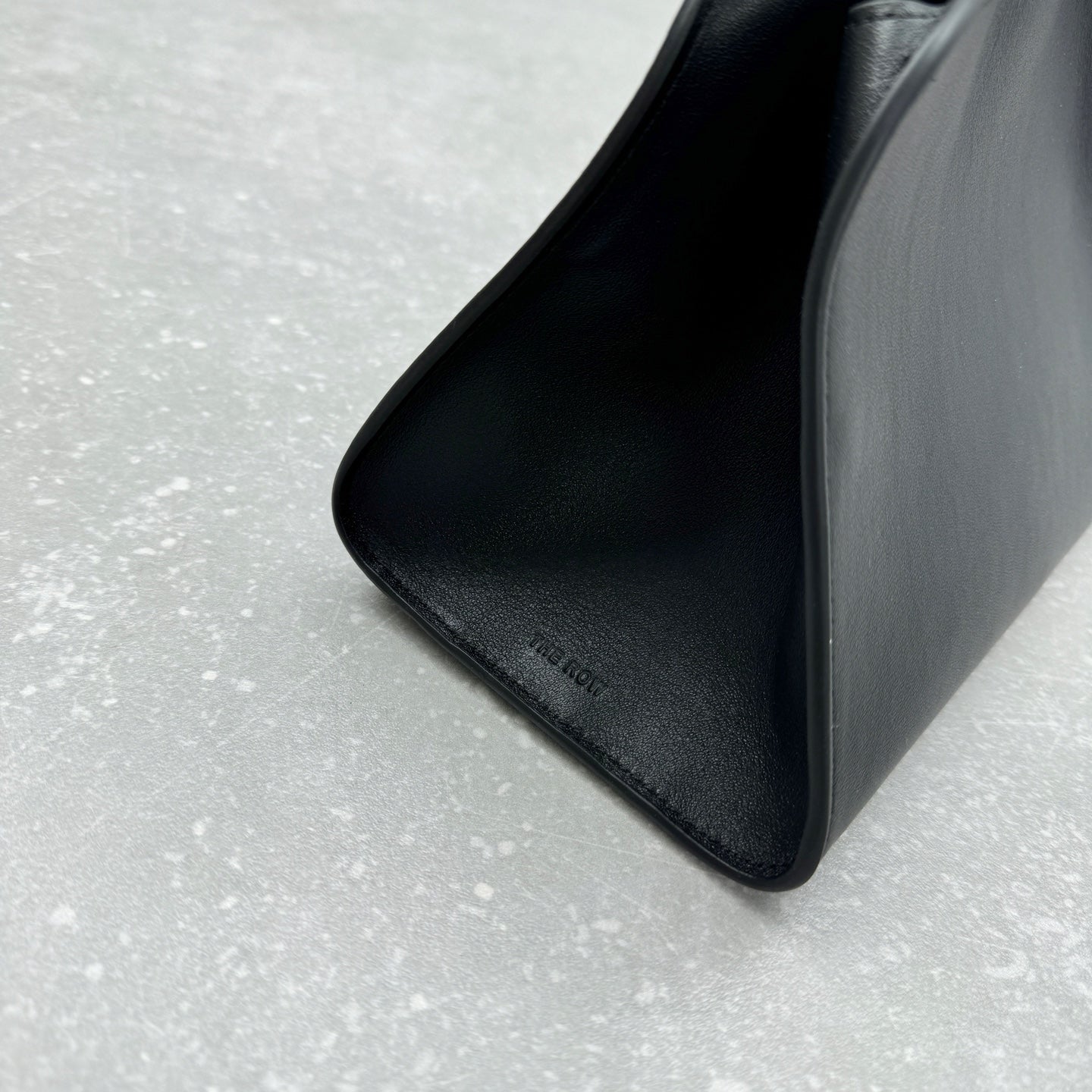 The Row 2025 Peggy Clutch 28cm Black Leather