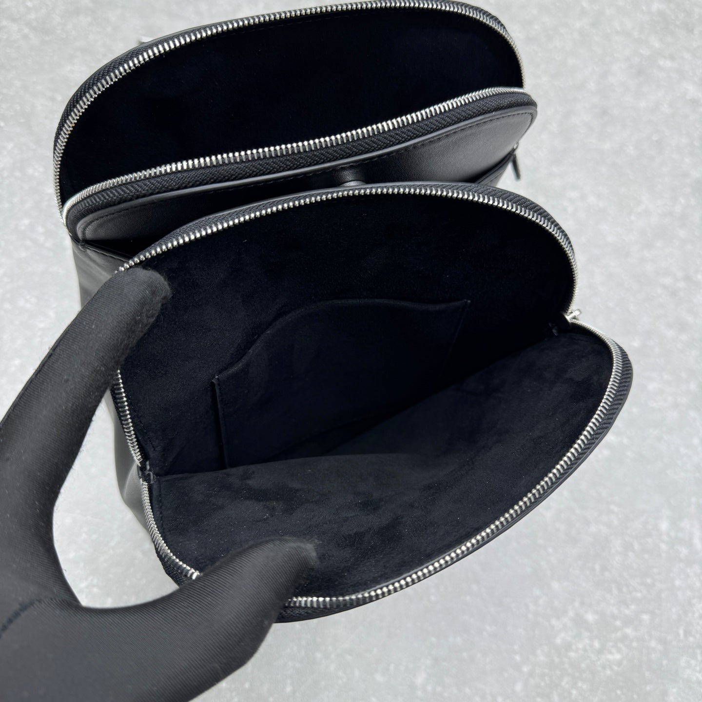 The Row 2025 Harper Backpack 26cm Black Leather