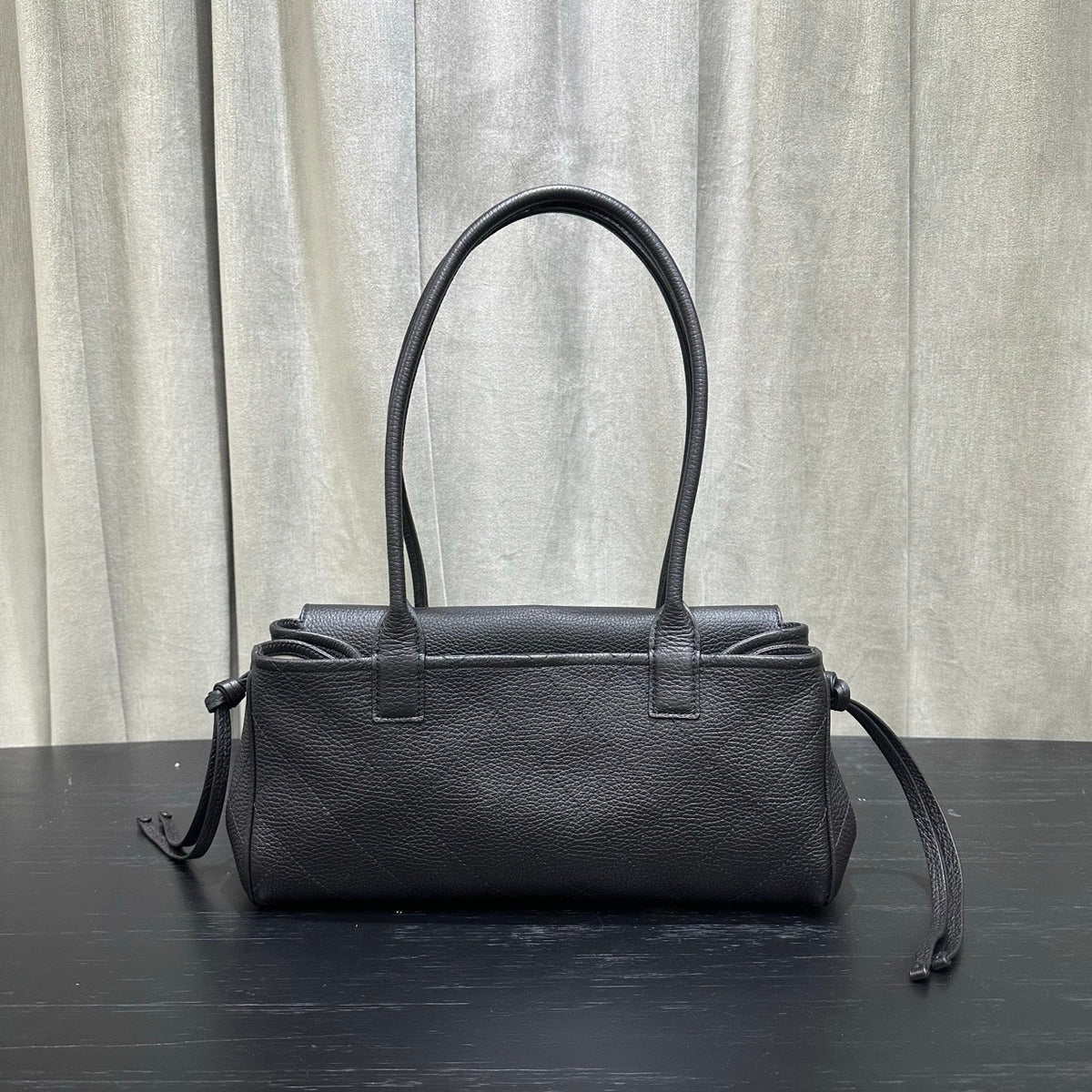 Chanel 2026 Shopping Bag 33cm Black Grained Calfskin