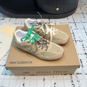 Miu Balance 530 SL Sneakers Light Brown Suede