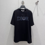 CD 25 Embroidered Grass Cat Short Sleeve Black cotton 217452