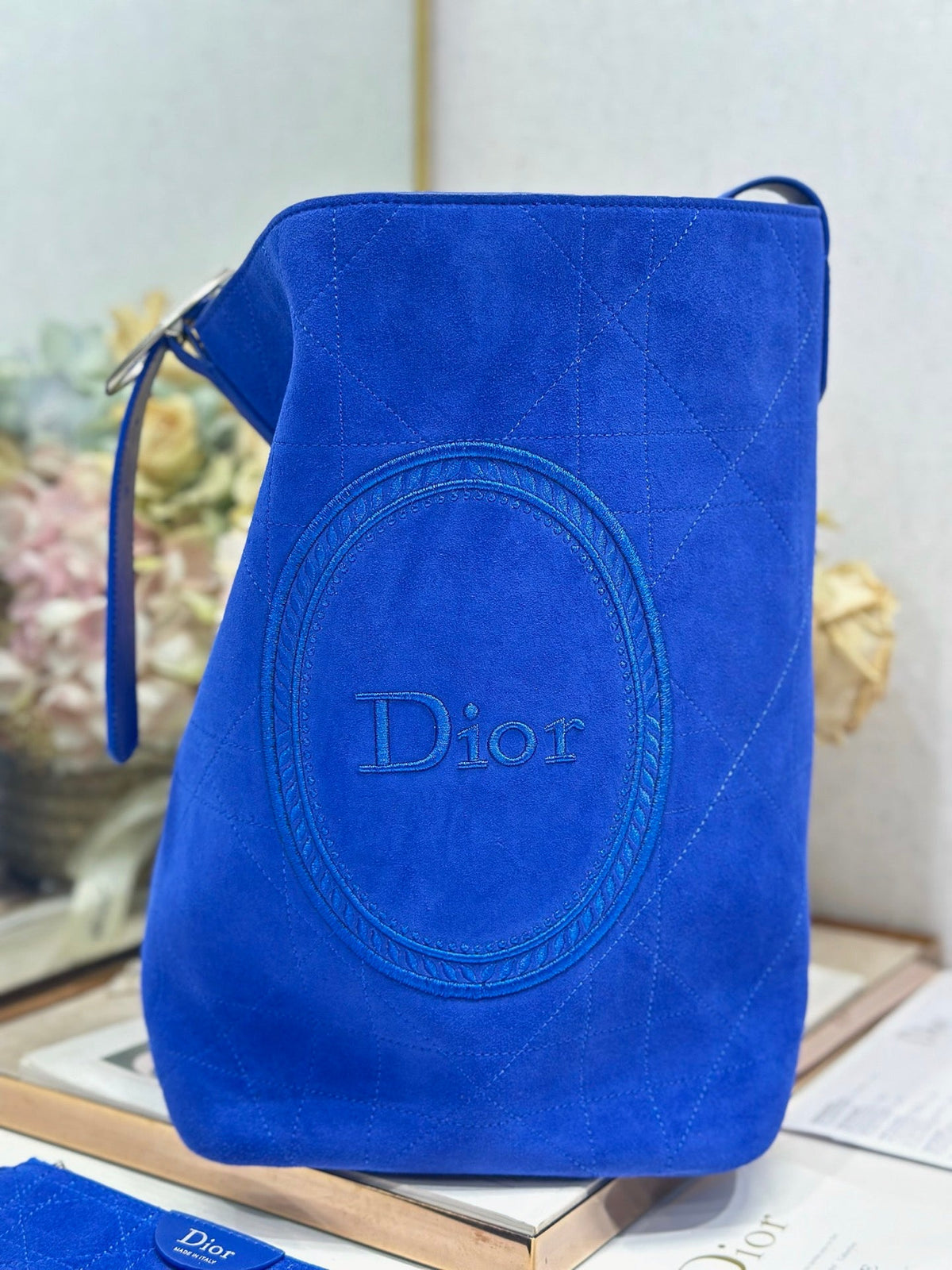 Dior 2026 Medaillon Bucket Bag Suede and Leather 159057