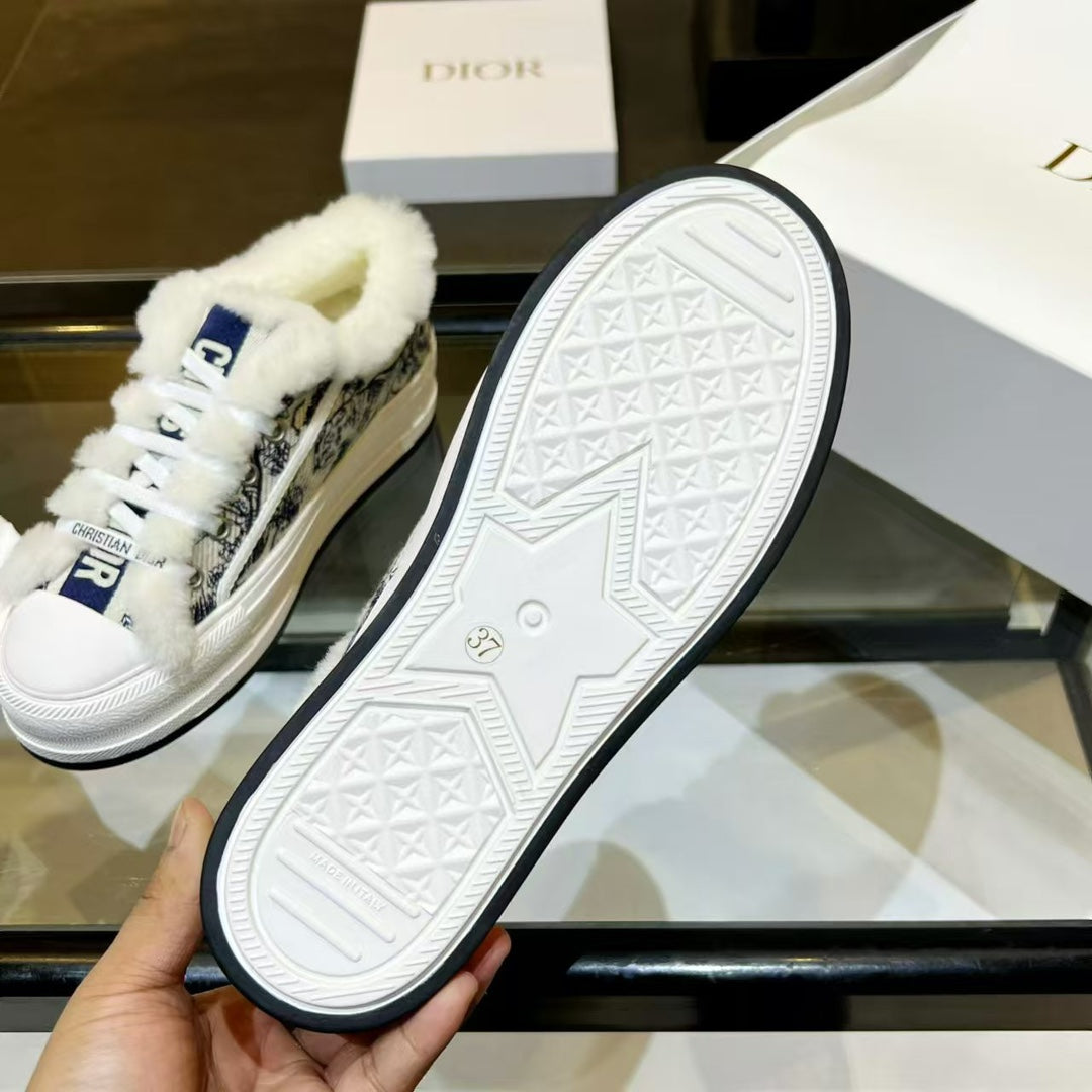 Dior 2026 Walk'n'Dior Wool Platform Sneakers Canvas 960118