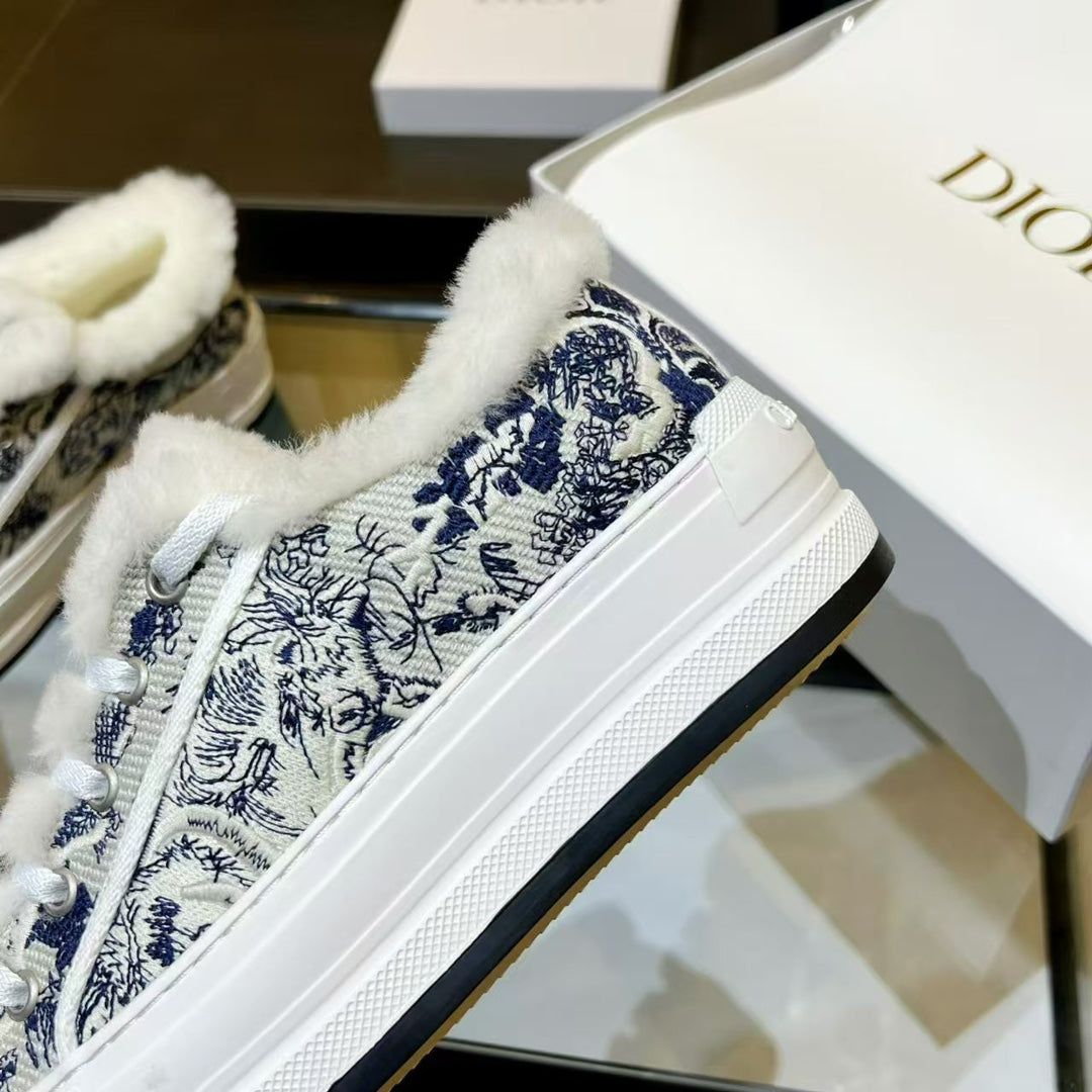 Dior 2026 Walk'n'Dior Wool Platform Sneakers Canvas 960118