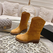 CC Ankle Boots 40mm Dark Yellow Suede