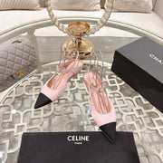 CC 25 Slingback Heel Pink Pastel Silk and Sheepskin 268922