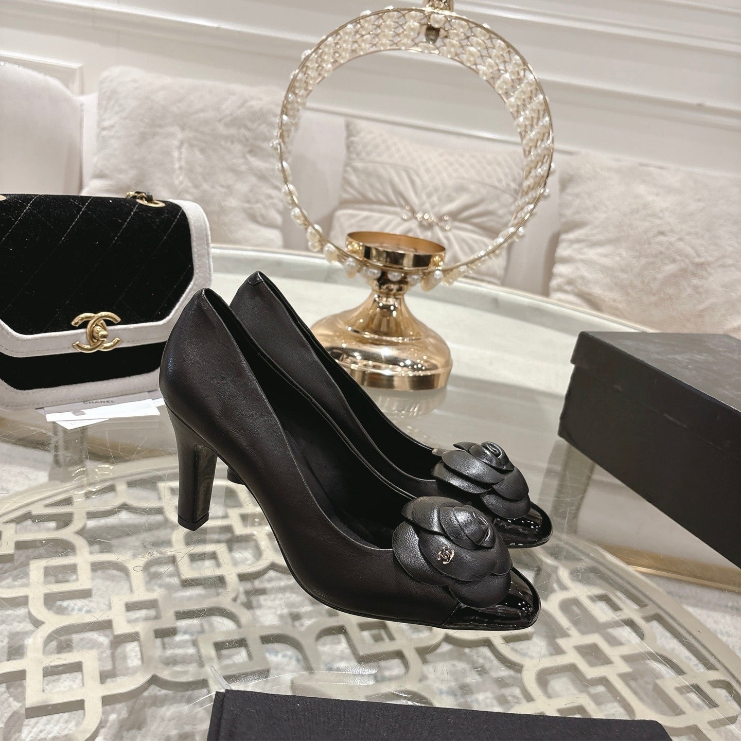 CC 26s High Heels Pump 85 Black Suede 627011