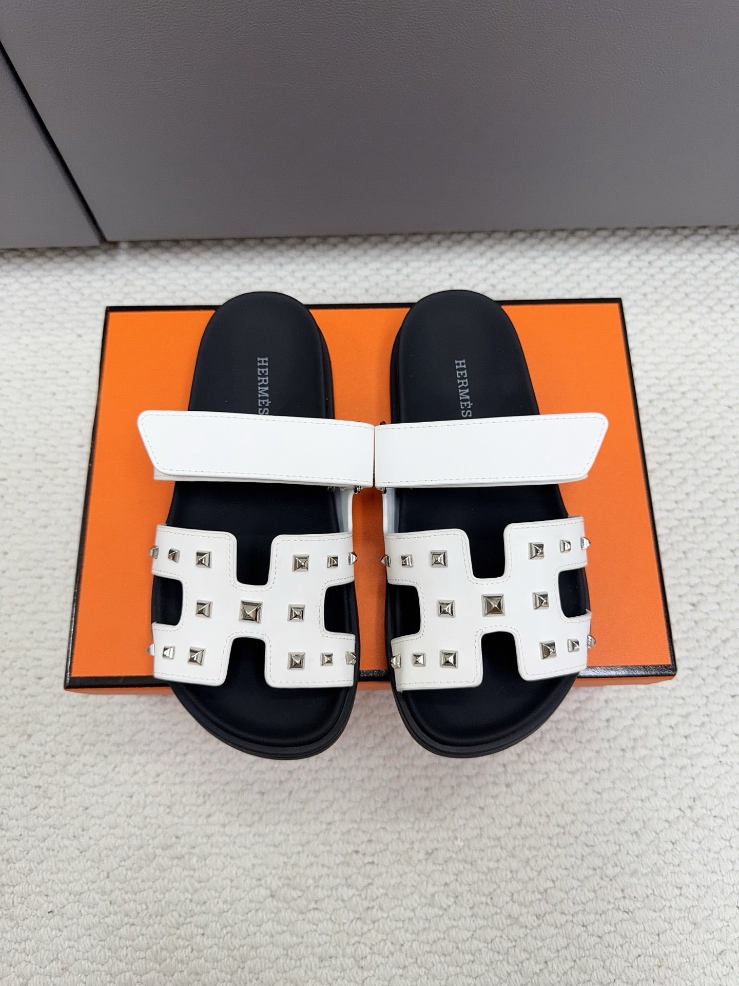 Hermes 2026 Chypre Sandal With Studs Cowhide 779049