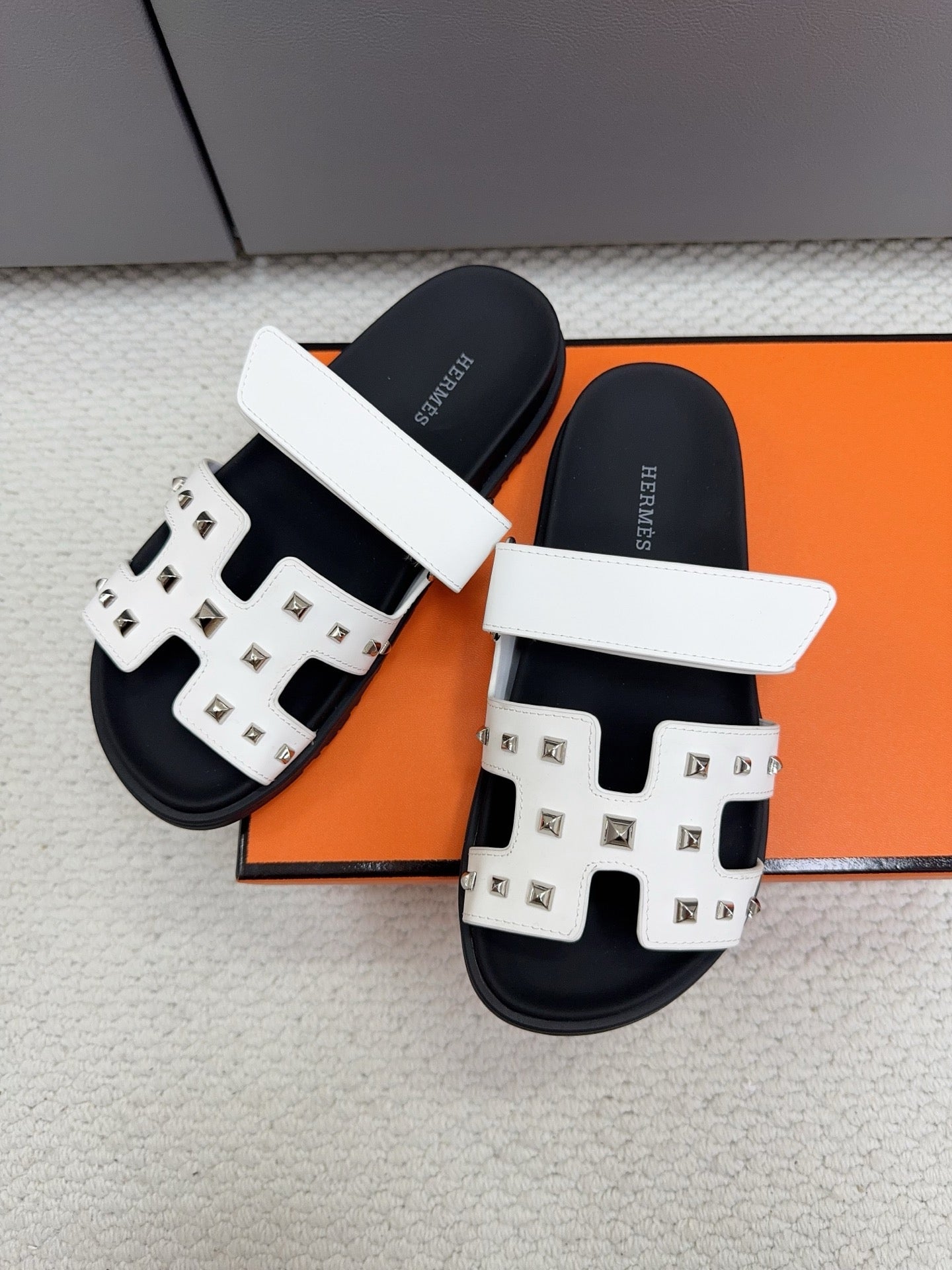 Hermes 2026 Chypre Sandal With Studs Cowhide 779049