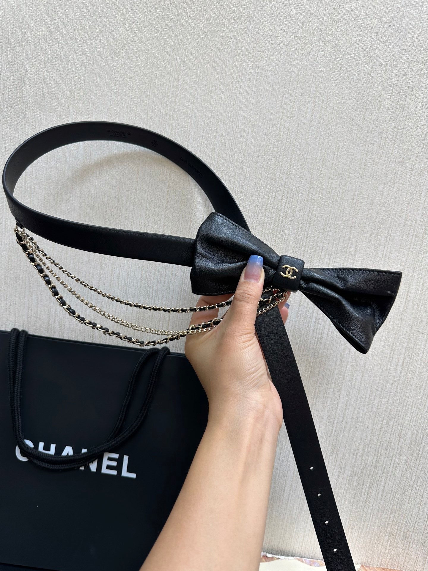 Chanel 2026 Ribbon Chain Belt Leather 206169