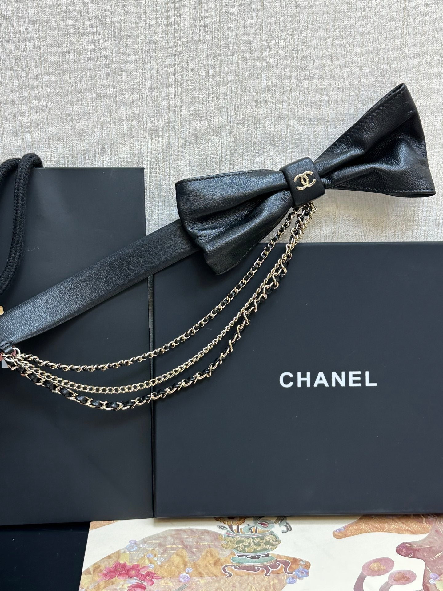 Chanel 2026 Ribbon Chain Belt Leather 206169