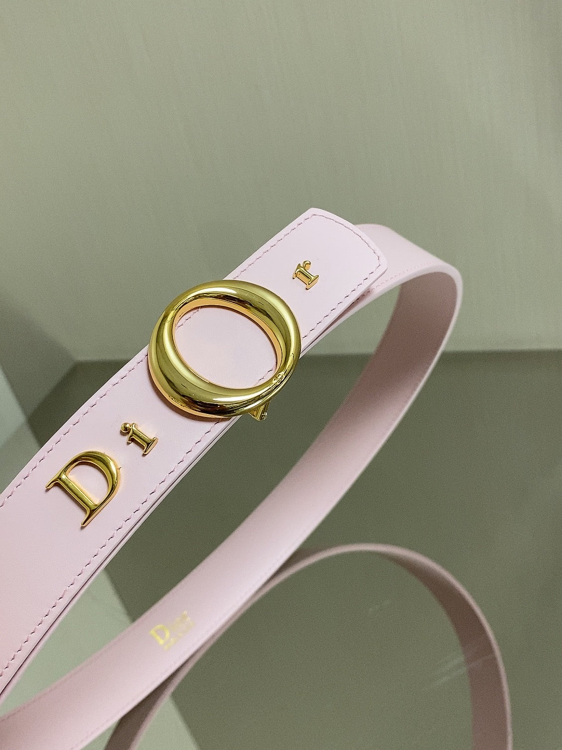 Dior 2026 30 Montaigne Reversible Belt 30mm Pink Gold Calfskin