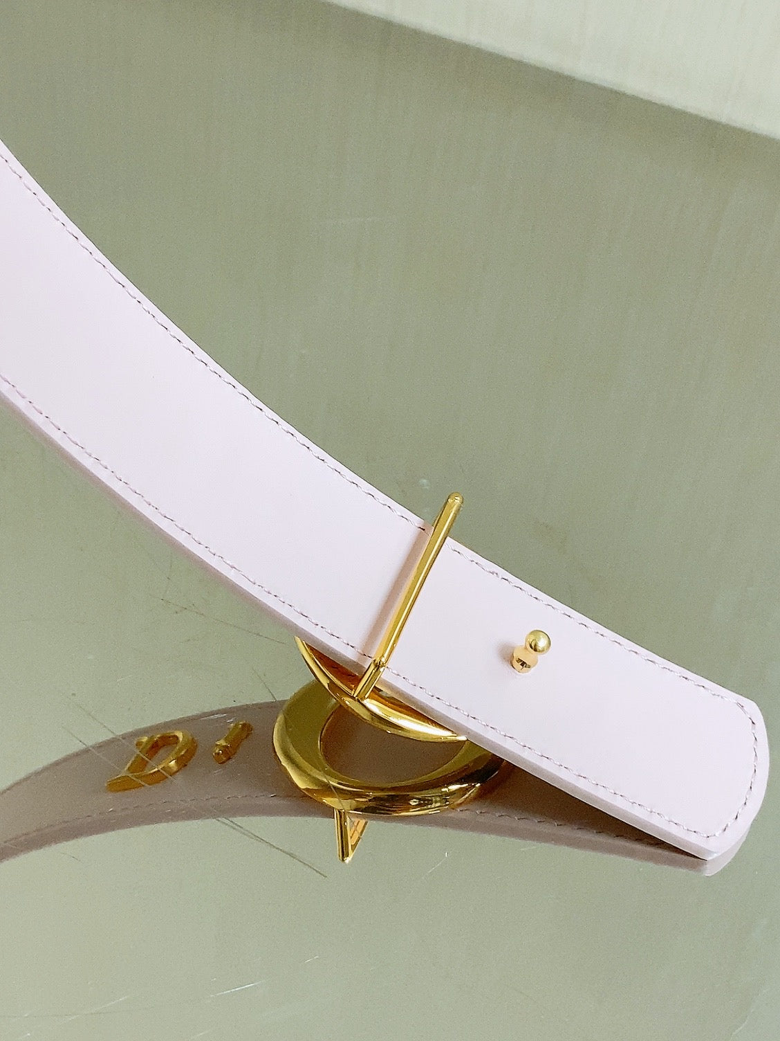 Dior 2026 30 Montaigne Reversible Belt 30mm Pink Gold Calfskin