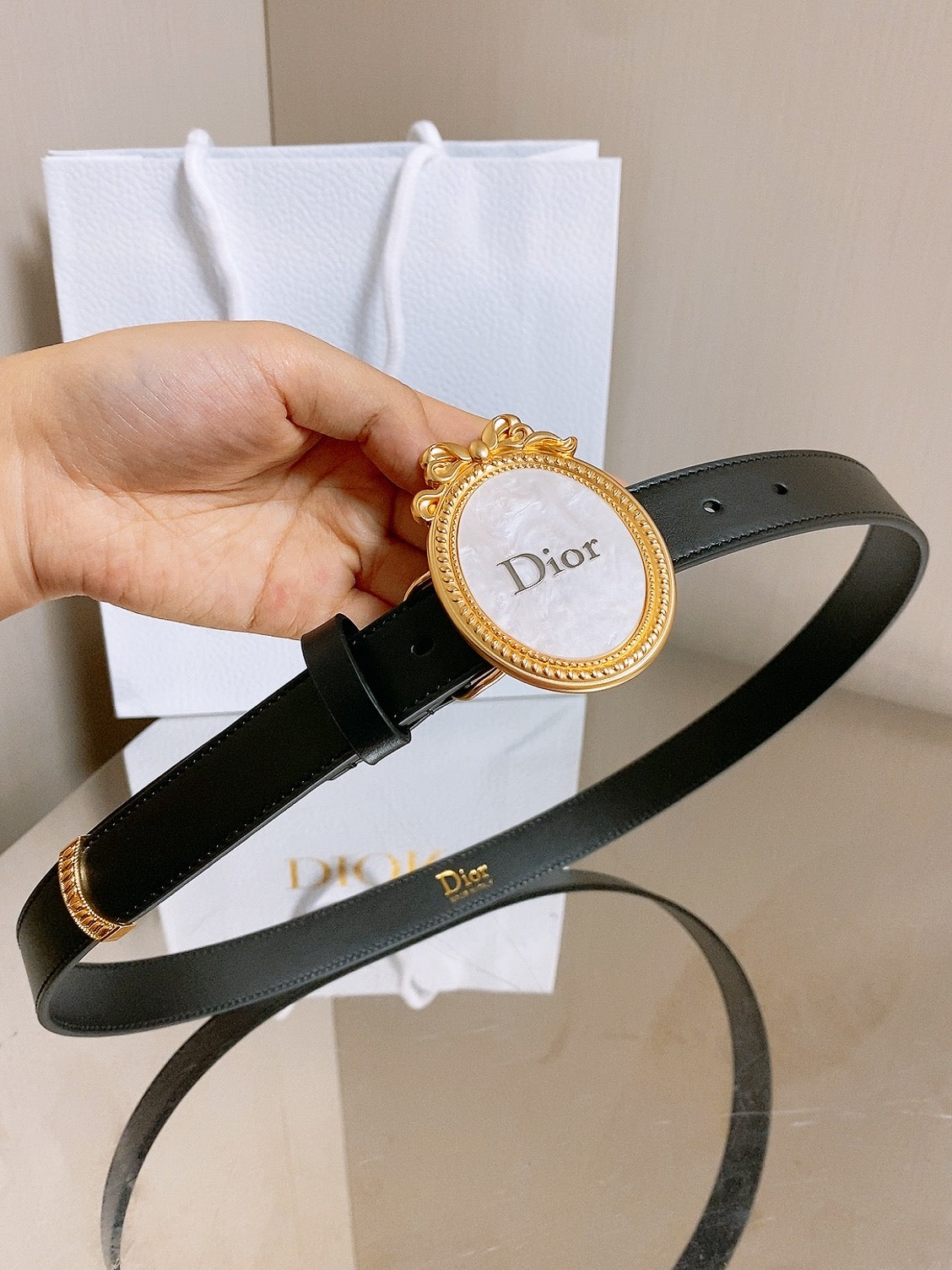 Dior 2026 Dior Médaillon Belt 25mm Leather 216226