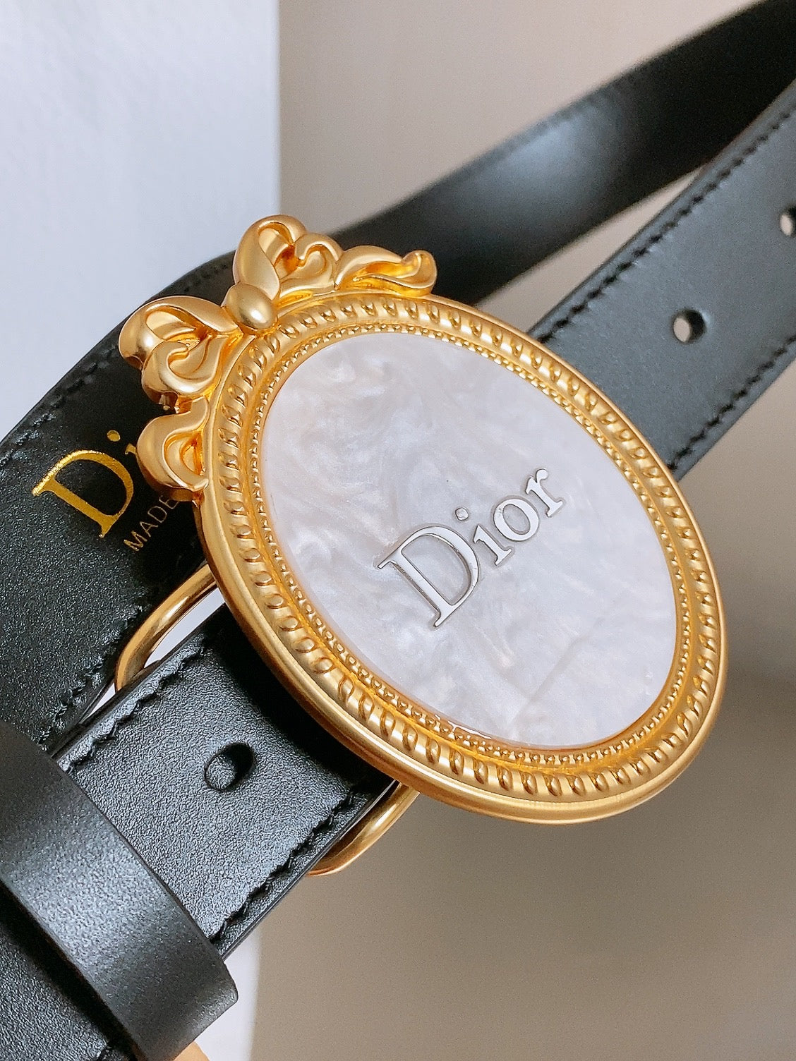 Dior 2026 Dior Médaillon Belt 25mm Leather 216226