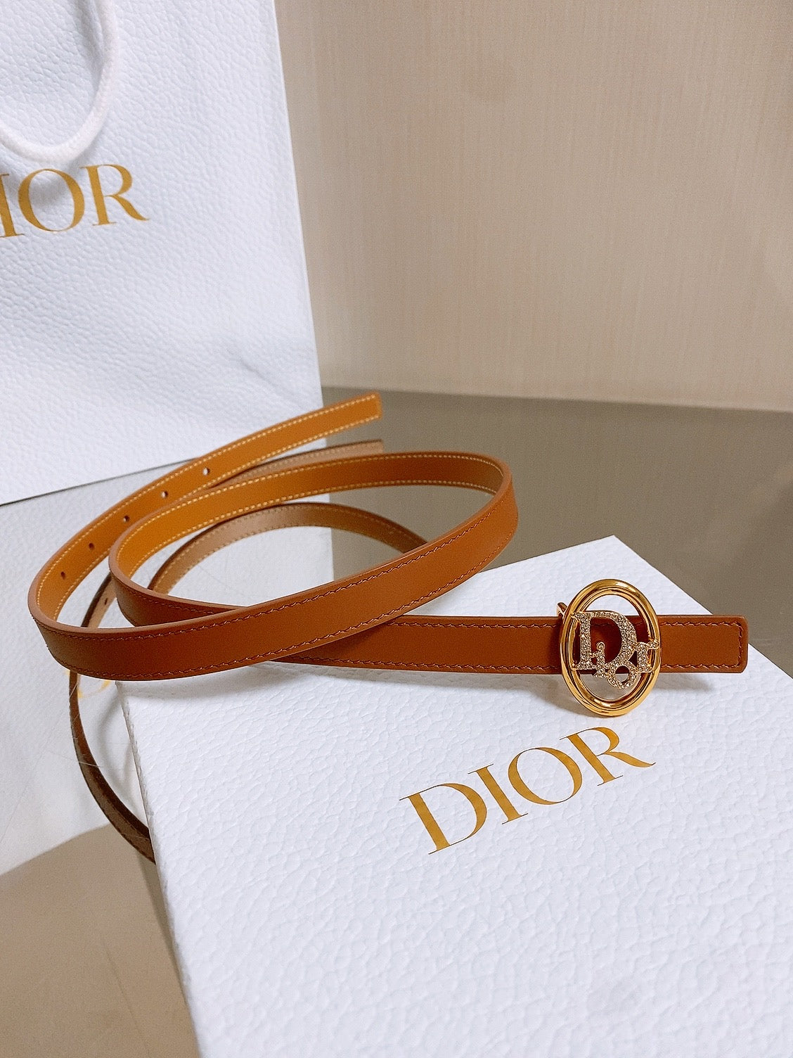 Dior 2026 30 Montaigne Reversible Belt 15mm Calfskin