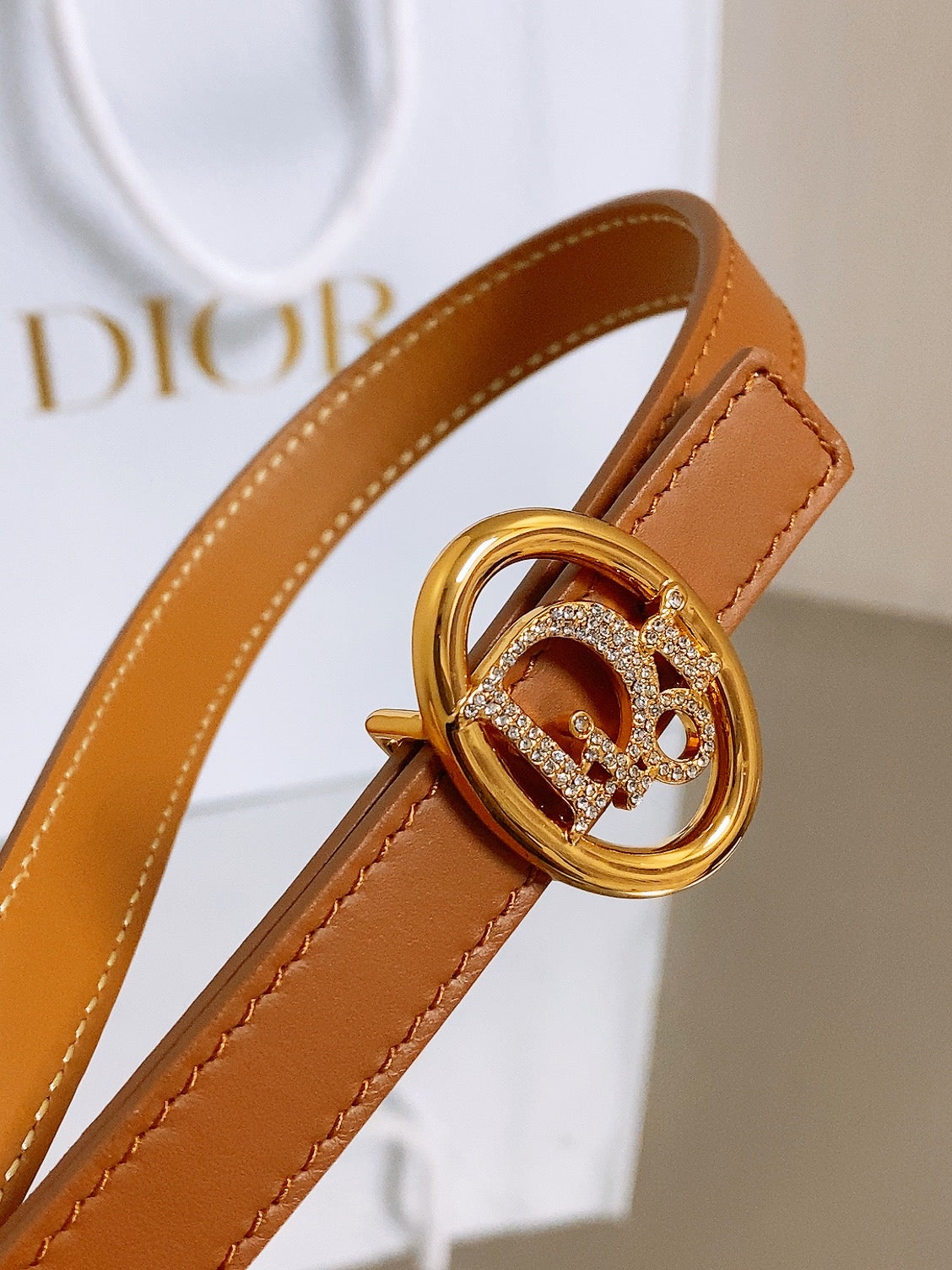 Dior 2026 30 Montaigne Reversible Belt 15mm Calfskin