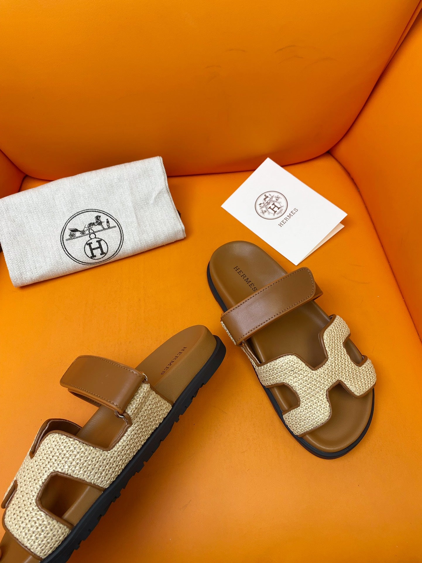 Hermes 2026 Chypre Sandal Canvas Leather 782240