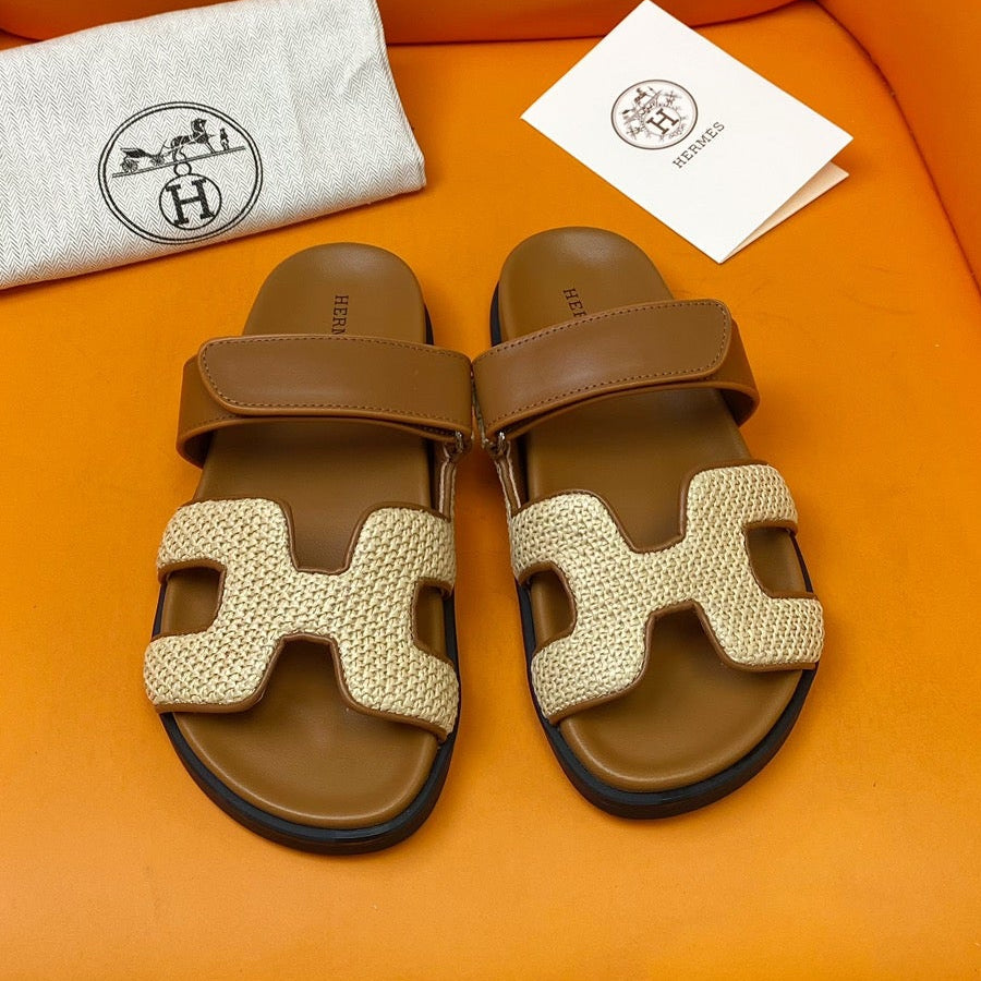 Hermes 2026 Chypre Sandal Canvas Leather 782240