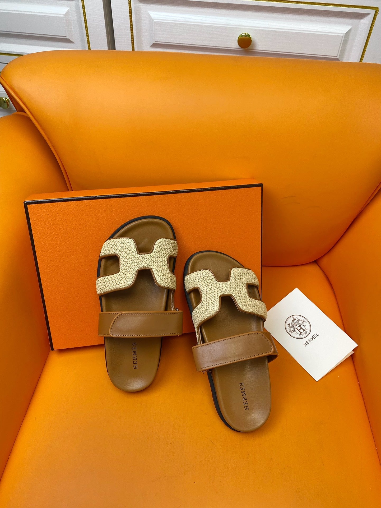 Hermes 2026 Chypre Sandal Canvas Leather 782240