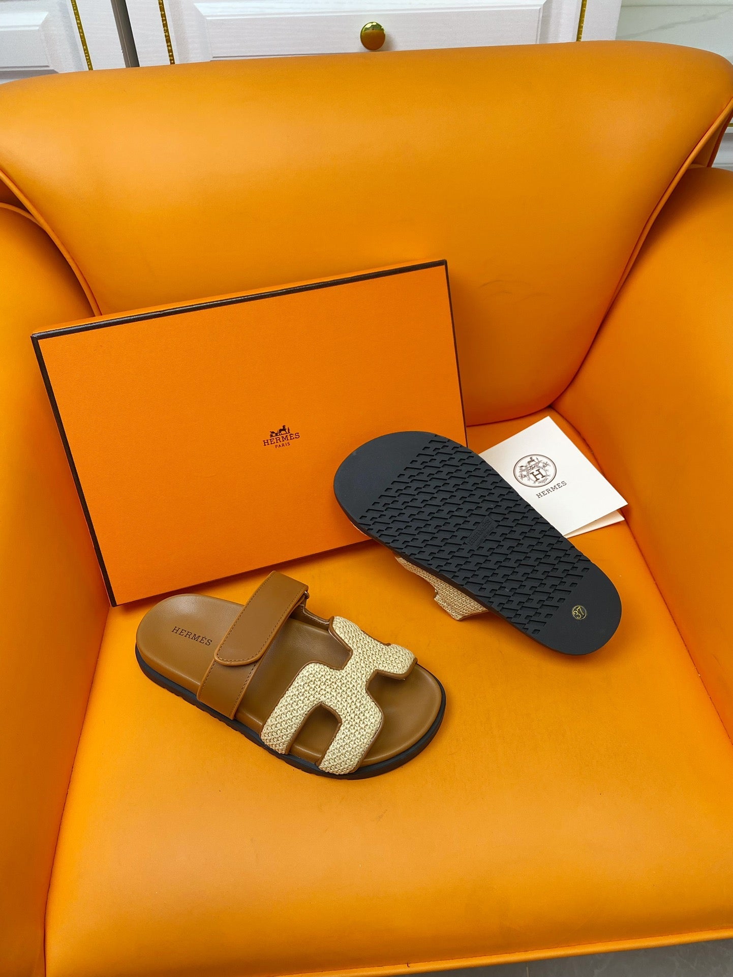 Hermes 2026 Chypre Sandal Canvas Leather 782240