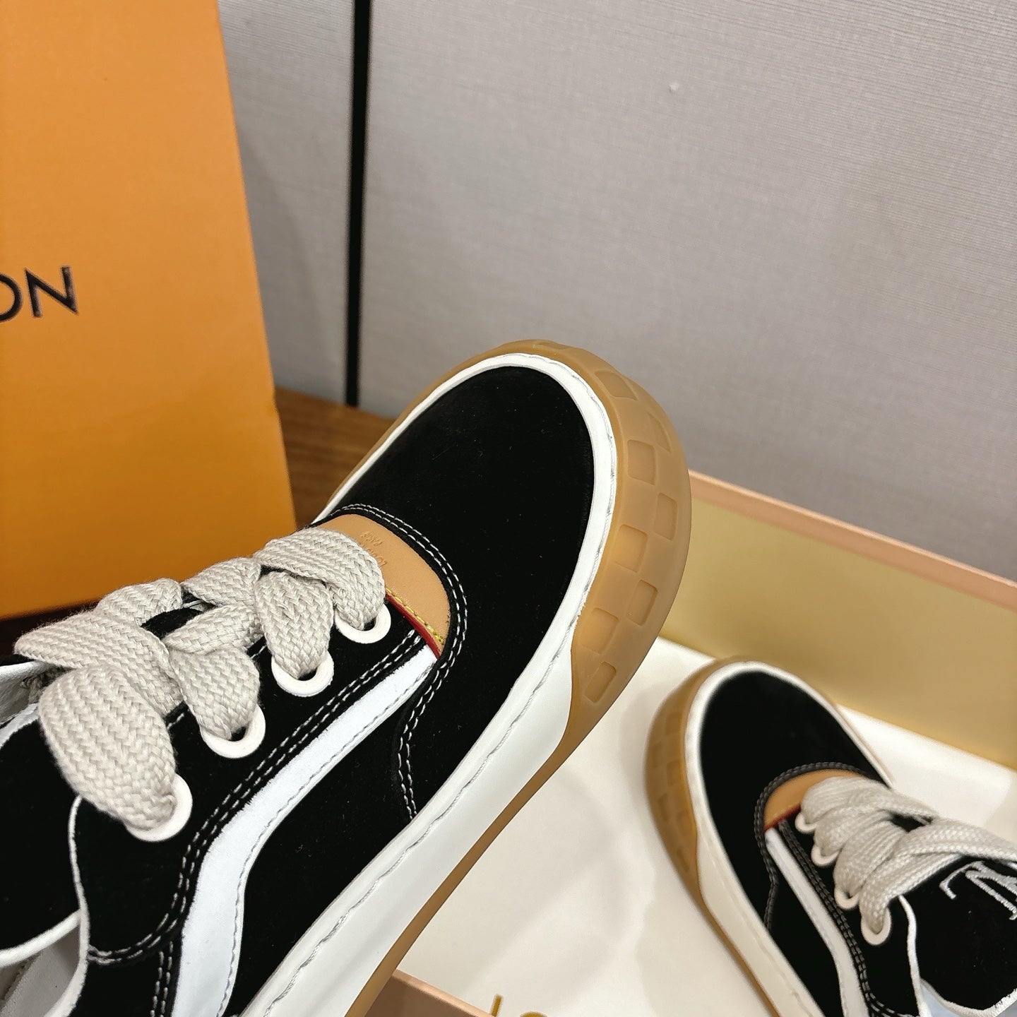 LV 2026 Tilted Sneaker Black Suede Leather 594930