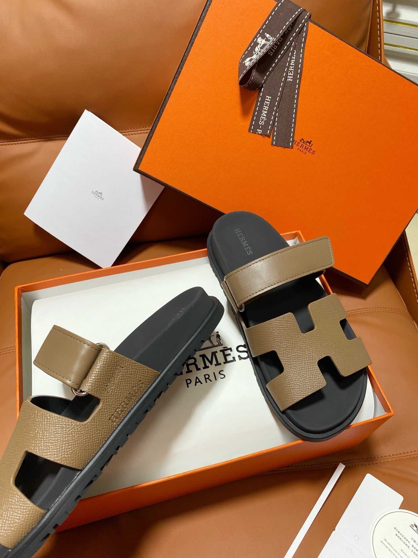 Hermes 2026 Chypre Sandal Sheepskin And Grain Leather 664464